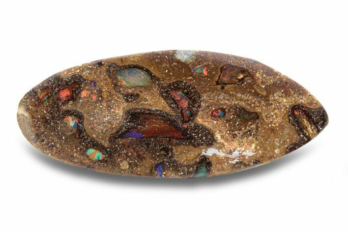 Flashy Boulder Opal Cabochon - Queensland, Australia #280092